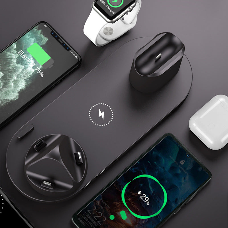 6-in-1 Wireless Fast Charging Dock Station for iPhone, Phone & Watch