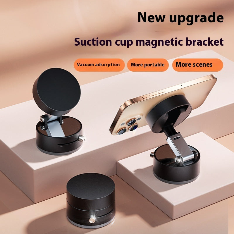 Foldable Magnetic Vacuum Car Phone Holder & Suction Cup For Smart Phone