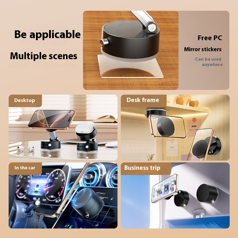 Foldable Magnetic Vacuum Car Phone Holder & Suction Cup For Smart Phone