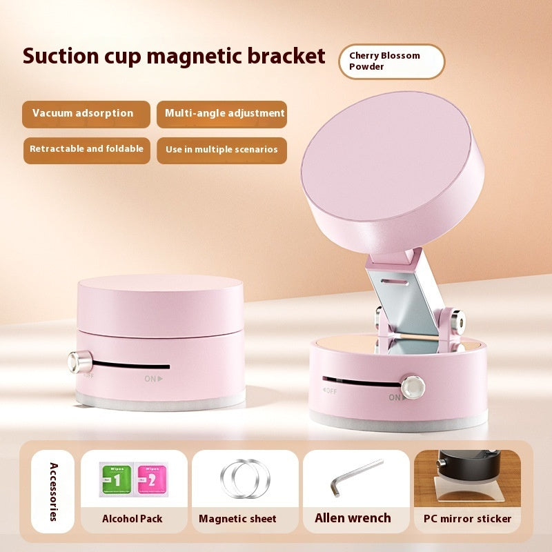 Foldable Magnetic Vacuum Car Phone Holder & Suction Cup For Smart Phone