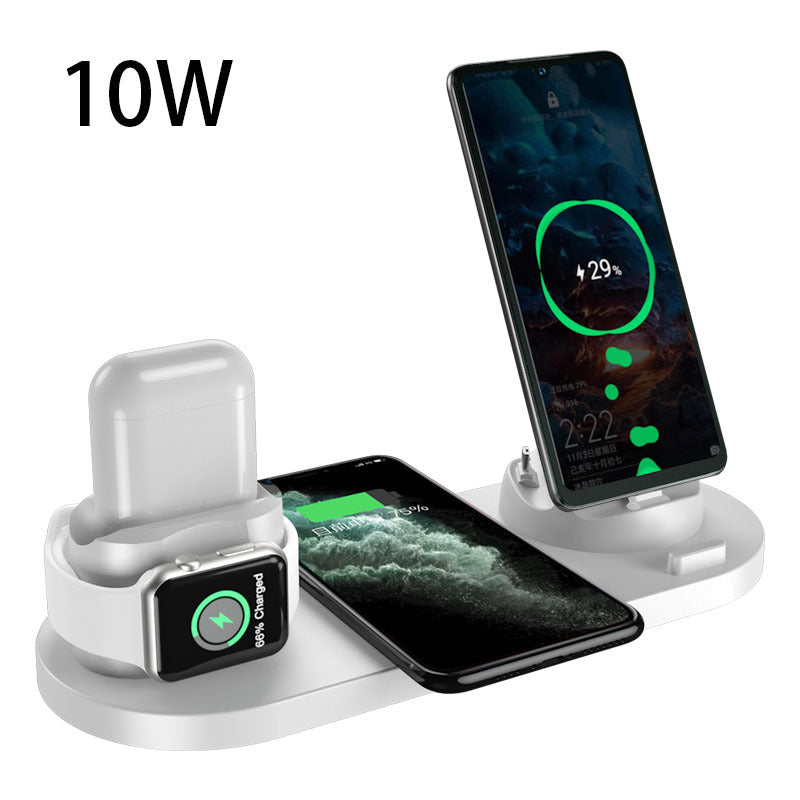 6-in-1 Wireless Fast Charging Dock Station for iPhone, Phone & Watch