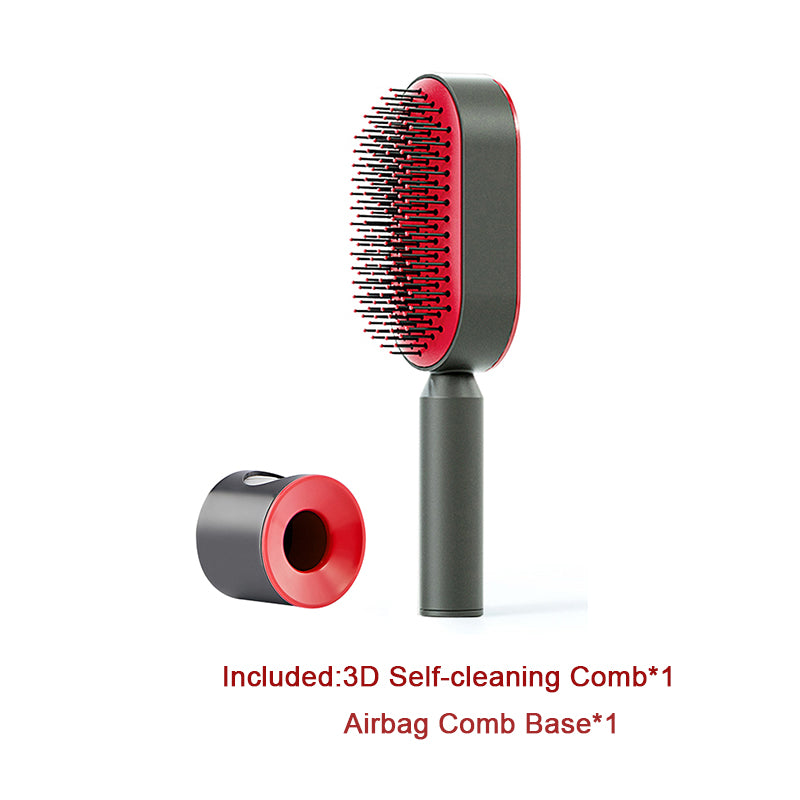 Self Cleaning Hair Brush For Women & Massage Scalp Comb Anti-Static Hairbrush