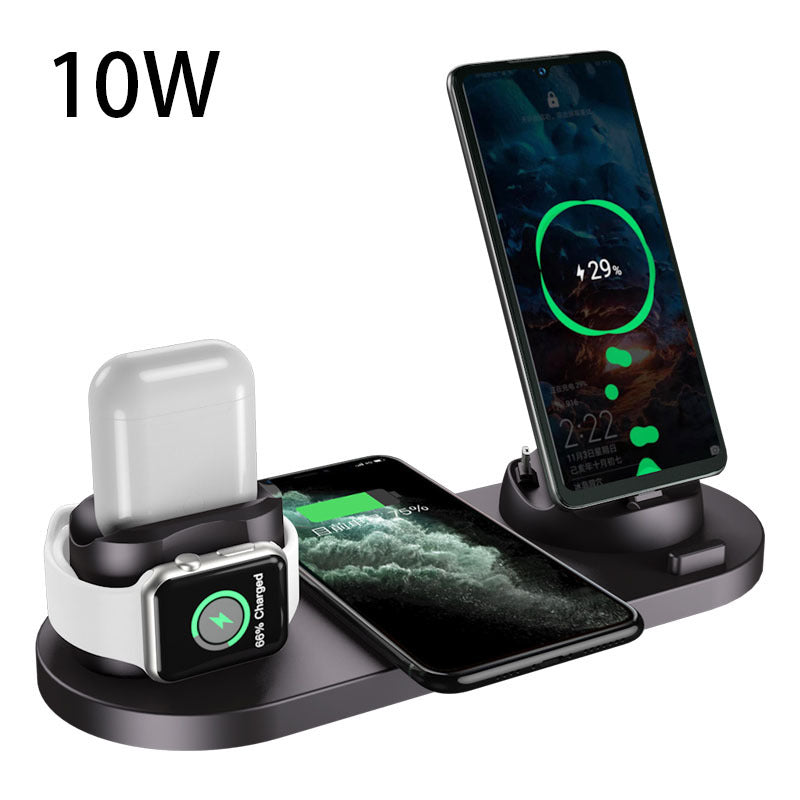 6-in-1 Wireless Fast Charging Dock Station for iPhone, Phone & Watch