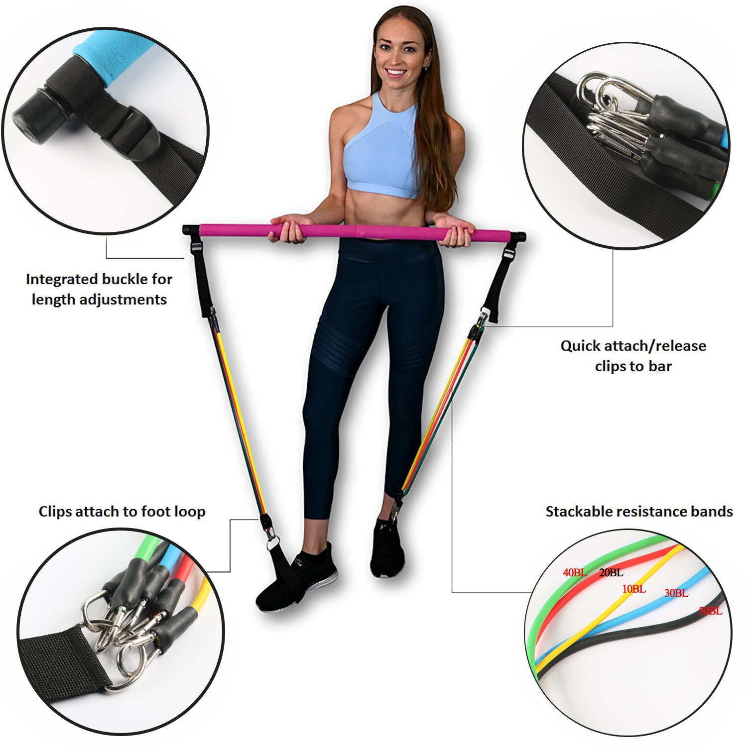 Fitness Yoga Gym Accessories Elastic Bodybuilding Resistance Bands For Home Workout