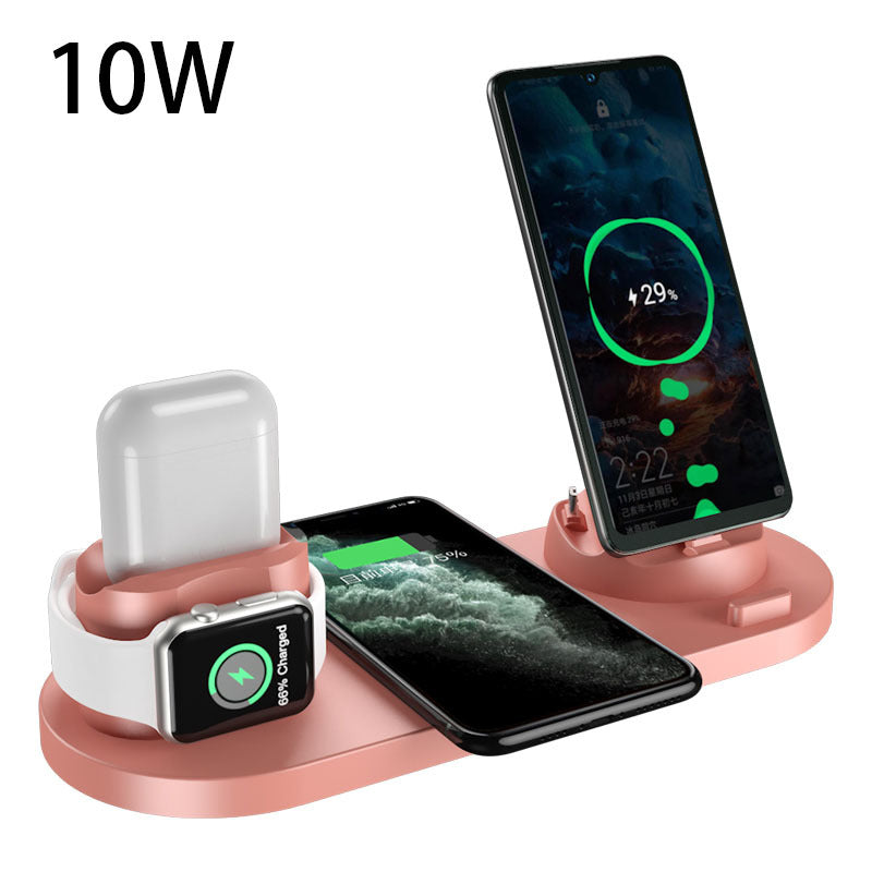 6-in-1 Wireless Fast Charging Dock Station for iPhone, Phone & Watch