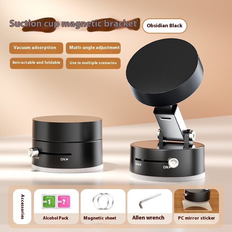 Foldable Magnetic Vacuum Car Phone Holder & Suction Cup For Smart Phone