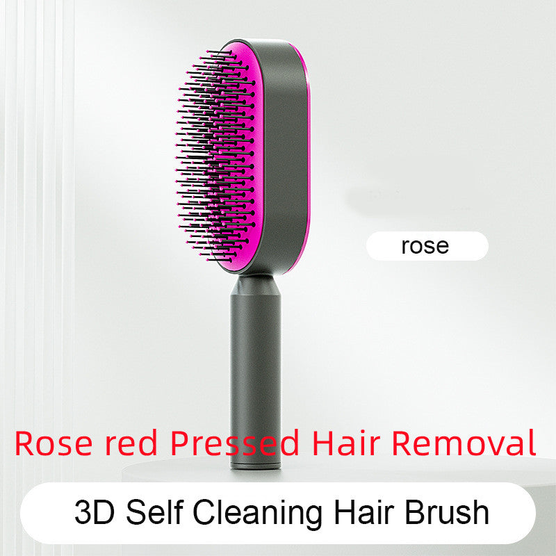Self Cleaning Hair Brush For Women & Massage Scalp Comb Anti-Static Hairbrush